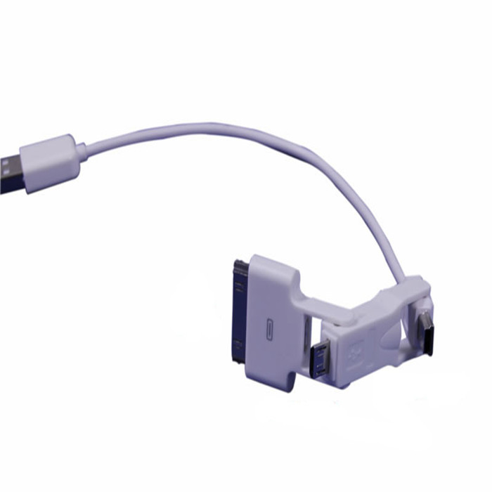 Кабель-переходник USB AM/MIN USB 5P+Micro USB(HTC)+ Apple