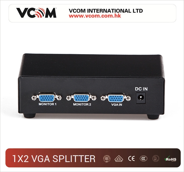 Разветвитель  VGA 1x2 Splitter 350MHz Оп низкой оптовой цене