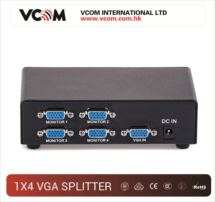 разветвитель VGA 1=>4 от производители350MHz По низкой оптовой цене