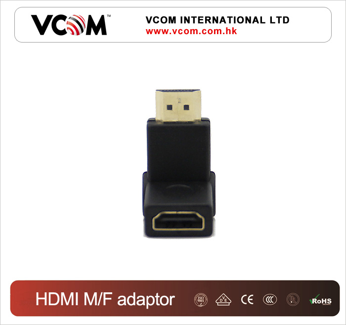 Угловой HDMI адаптер 19 M/F под углом 180 градусов   Оптовая продажа