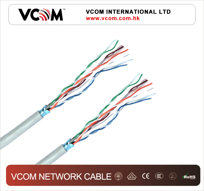 Экранированный кабель типа витая пара FTP CAT5 CCA Оптовя производитель VCOM