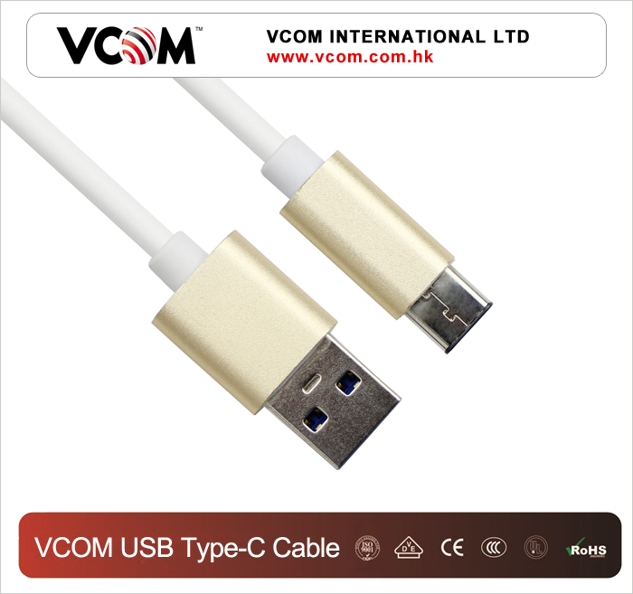 VCOM переходник usb 3.1 type-c на usb 3.0 type a золотой